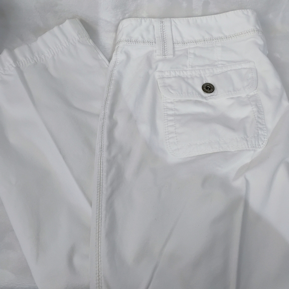 Ann Taylor Petite White Cargo Pants Womens 8 P Lindsay Straight Leg Casual P - Picture 3 of 6